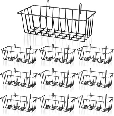 10 Pcs No-Drill Wire Hanging Baskets for Kitchen and Home Decor Storage