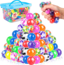80 Pack Stress Balls for Adults, Bulk Squishy Ball, Stress Balls Set, Anti-Anxie