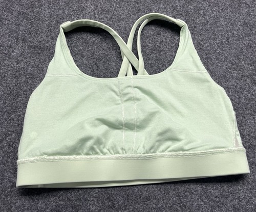 Lululemon Women’s Sports Bra Sz. 4 Mint / Sage Green Strappy / Cross Back EUC - Picture 8 of 11