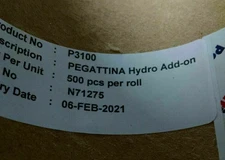 Pegattina Hydro Add-on Oval - 500/Per Roll P3100 / Lot of 5 Boxes