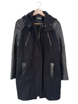 KARL LAGERFELD Manteau à capuche Dames Manteau T EU 34 noir style décontracté - Photo 1/4