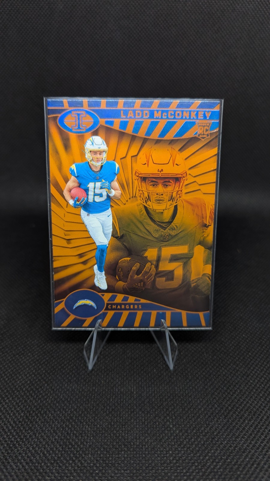 2024 Panini Illusions - Ladd McConkey #51 Trophy Collection Orange (RC)
