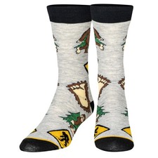 Crazy Socks Big Foot Fun Print Novelty Crew Socks for Men