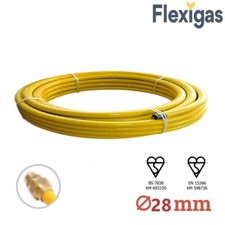 Flexigas Flexible Stainless Steel Gas Pipe 28mm 15/25 Metre Roll