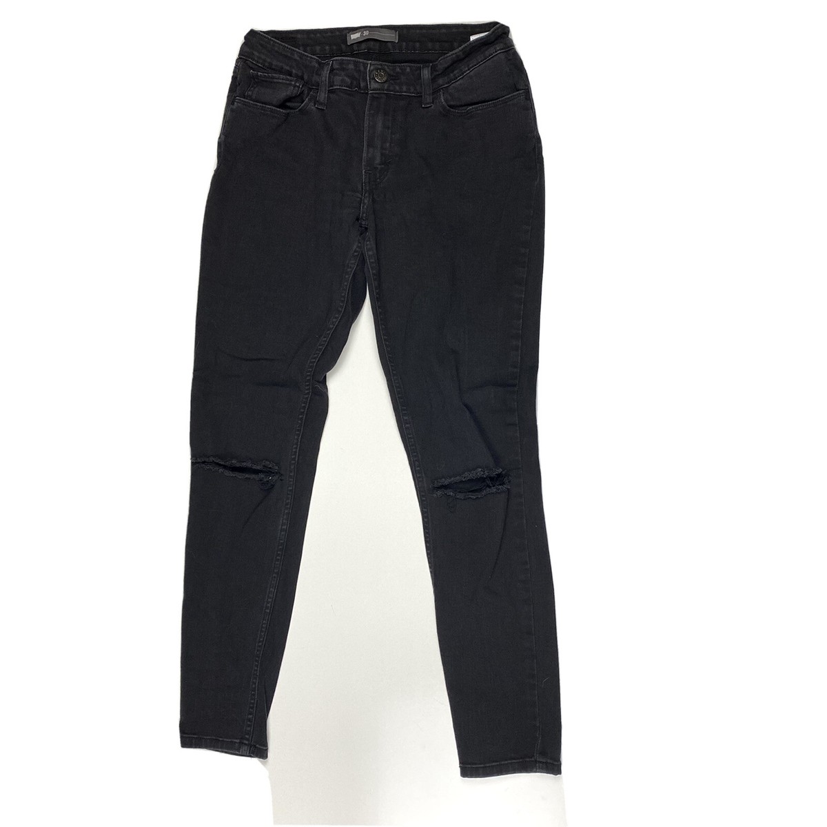 Levis Womens Jeggings Skinny Jeans Black 30W x 30L Distressed