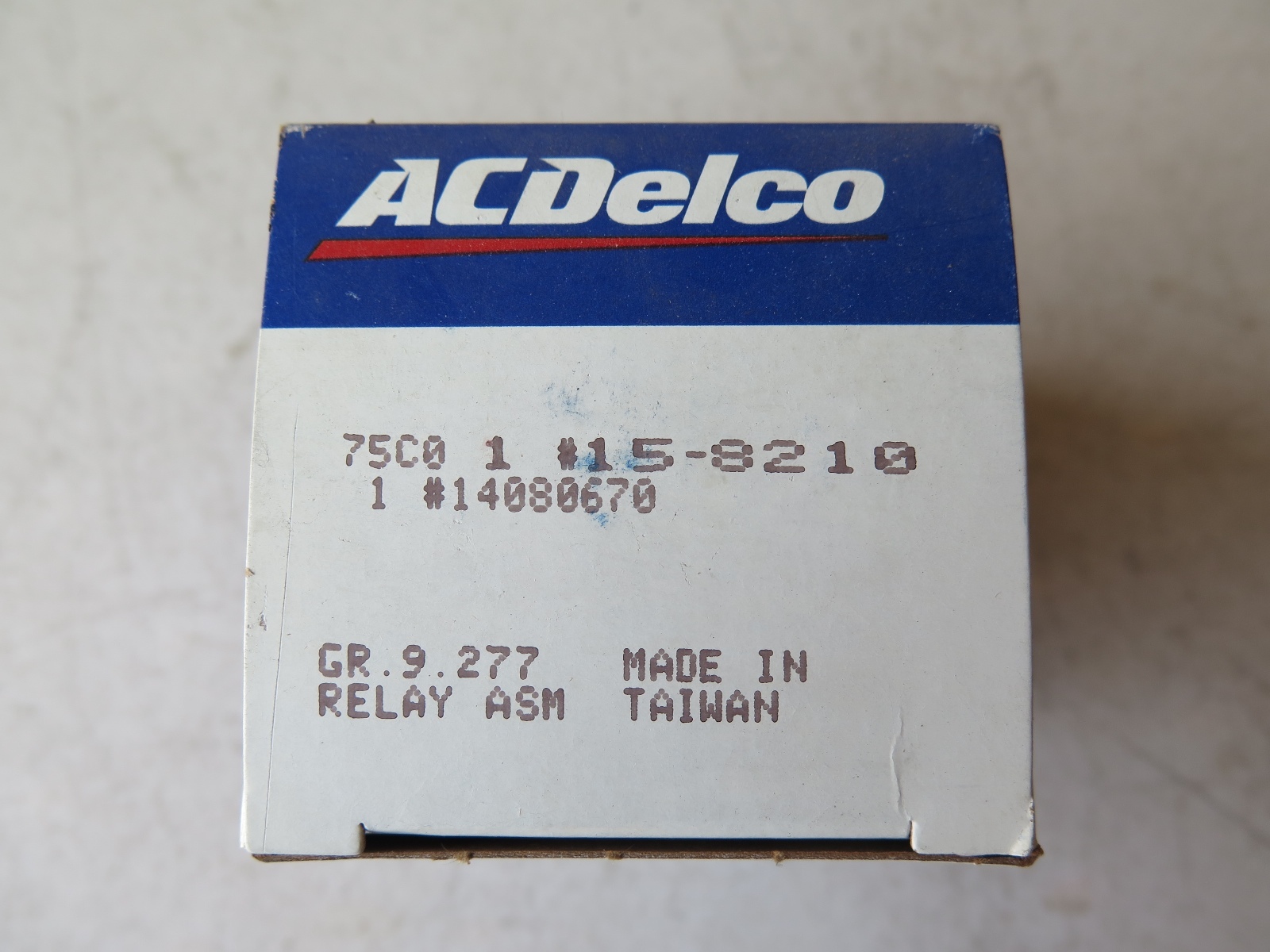 New ACDelco 15-8210 A/C Clutch Relay - Compressor Relay 14080670 NOS 15-C2-1 for Enhanced Cooling System Performance-image
