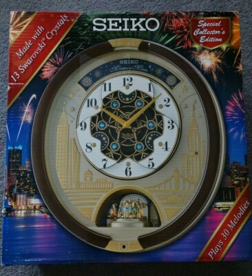 Seiko Melodies in Motion 2019 Collector's Clock 13 Blue & Red