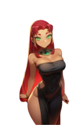 Starfire Titans Waifu Weatherproof Anime Sticker 6'' Car Decal