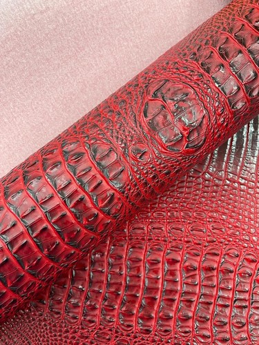 Pure White Z Faux Crocodile Vinyl Leather Upholstery Fabric By Yard, Big 3D Croc - Picture 25 of 41