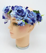 New Womens Flower Rose & Carnation Crown Wedding Headband nwt #HB4