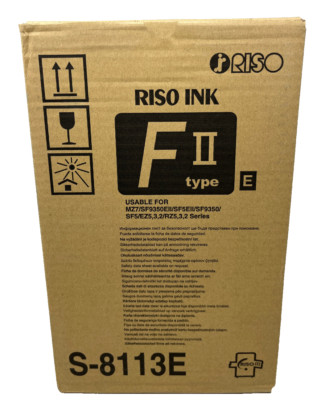 RISOGRAPH S-8113E Original Black Ink S-F-Type/Z-Type/EZ-Type 1,000ML X 2