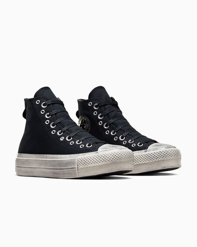 Women Converse Chuck Taylor AS Platform Punk Hi Shoe, A07679C Multi Sizes  Black/