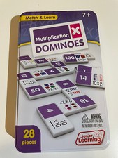 Multiplication Dominoes by Junior Learning Very Good Condition