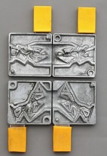 2 kleine Zinngussformen Nürnberger Meister Zinn Nr.1109 verm. Nr. 1101 #3445