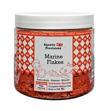 Marine Flakes Fish Food 1oz - 3.5oz for Saltwater Species 45% Protein USA Made