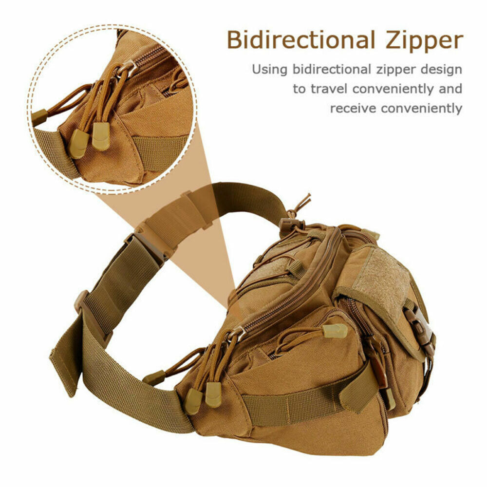 Men's Tactical Bum Bag Waist Pack Outdoor Military Camping Hunting