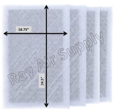 RayAir Supply Replacement Filter Pads Compatible With Dynamic RS2-1400 (4 Pack)