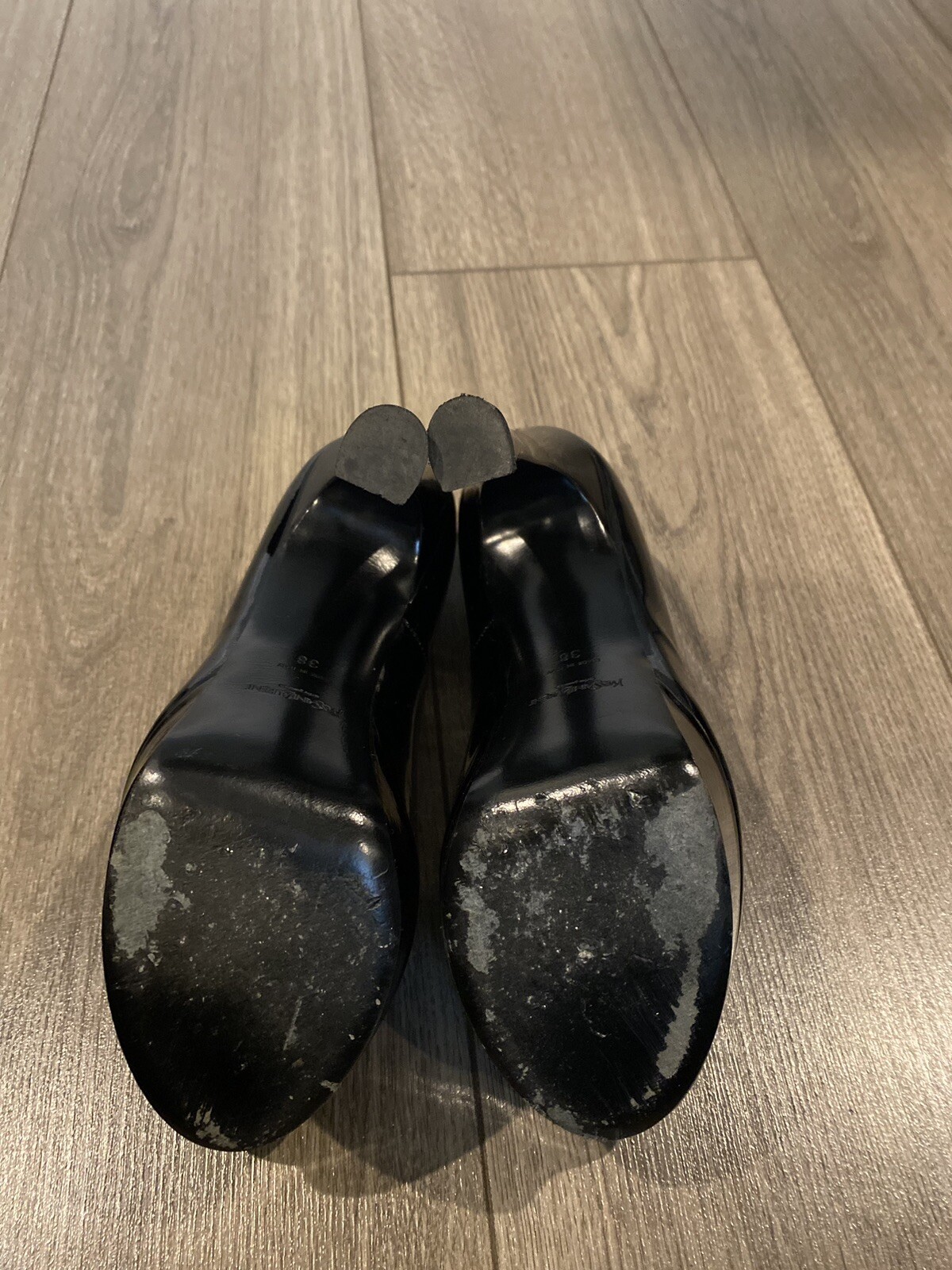 Scarpe décolleté YSL Saint Laurent in pelle verniciata Tribtoo 105 plateau