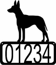 Manchester Terrier Dog House Address Sign - Made in USA