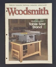 Woodsmith Woodworking Roll-Around Table Saw Stand Project Book Oct 1996 