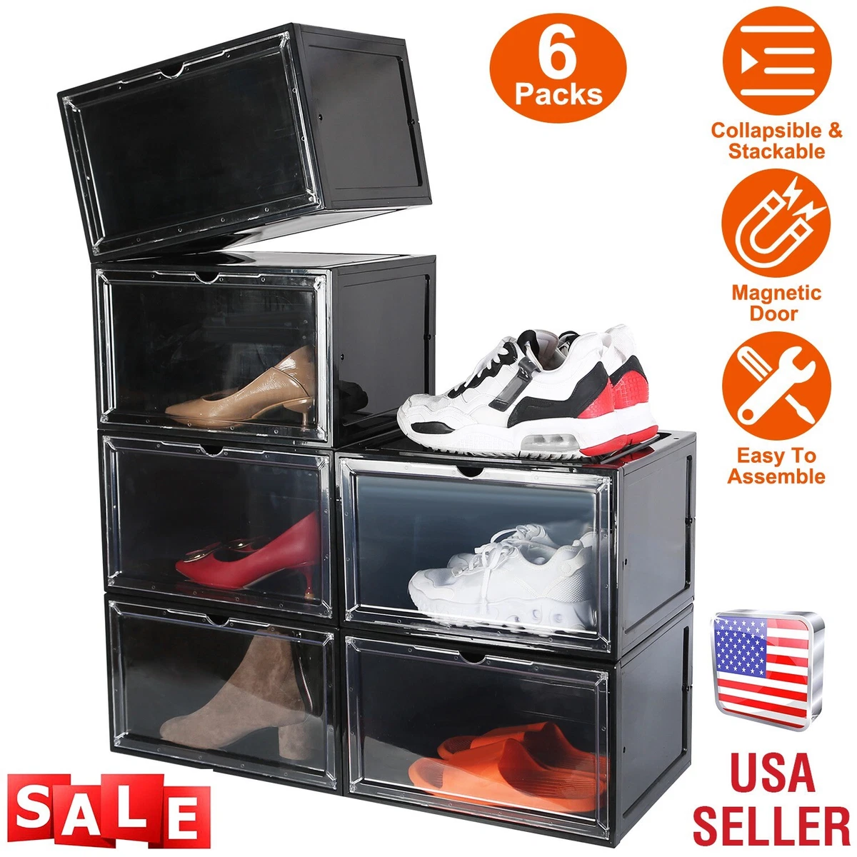 360 Degree rotating Shoe Rack Storage Organizer stackable shoes