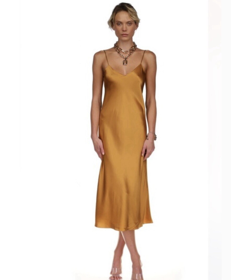 Levi’s DALIA SLIP DRESS XS Mustard Yellow