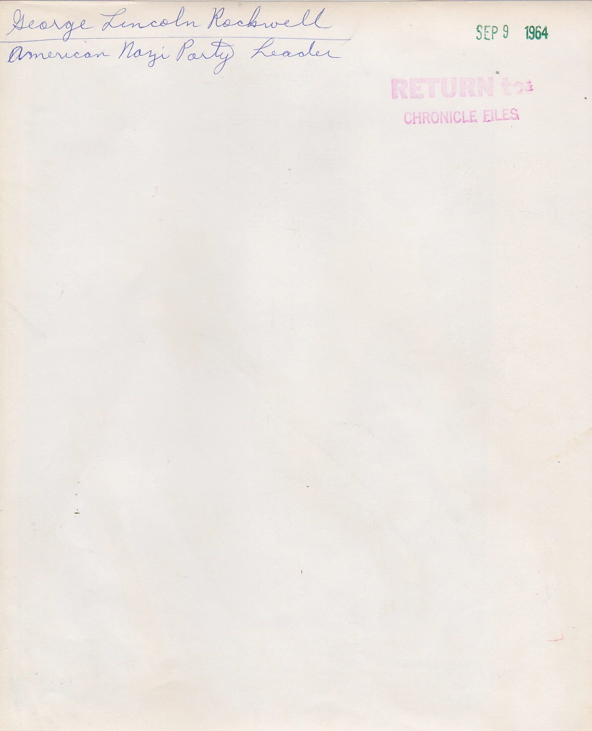 GEORGE LINCOLN ROCKWELL AMER. NAZI WASHINGTON Civil Rights VINTAGE 1964 photo - 画像2/2