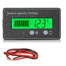 Battery Capacity Status Charge LCD Digital Indicator Monitor Meter Gauge 10-100V
