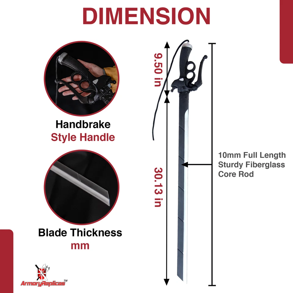 ESPADA DE ESPUMA DE ATAQUE DE TITANIO | RÉPLICA DE ESPUMA DE OPERACIONES ESPECIALES DISFRAZ ESPADA COSPLAY Foto 2 de 4