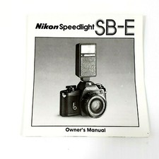 Vintage Nikon SB-E Camera Speedlight - User Instruction Manual