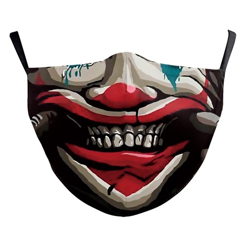Adult Unisex Adjustable Reusable Ghost Joker Mouth Masks 3D Protective Facemasks - Picture 51 of 55