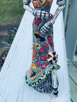 La Dama Catrina Mini Talavera Statue 11