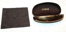Guess Brown Sunglasses Hard Case w/ Brown Cleaning Cloth