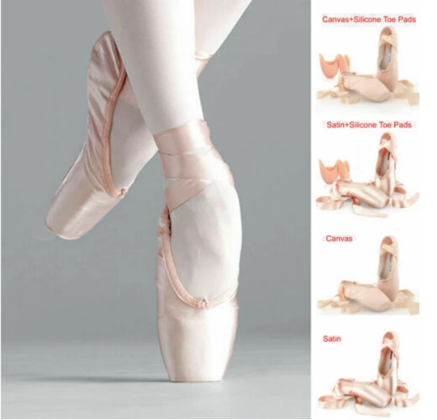 Women s Children practice Ballet Pointe Shoes Professional Dancing Shoes Satin