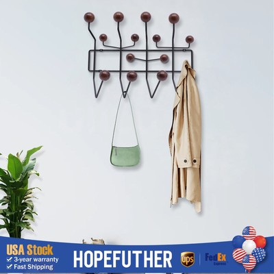 Wall Hanger Hat Coat Rack Hang It All Candy Coat Rack Solid Walnut Wooden Balls