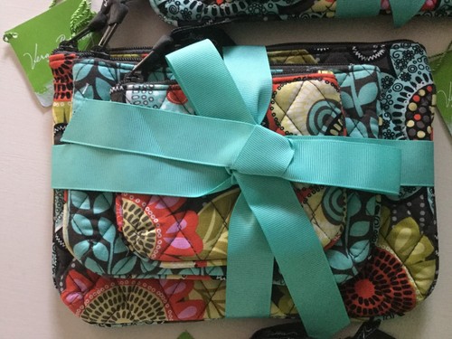 Vera Bradley Cosmetic Trio Make Up Bags Flower Shower New - 第 5/9 張圖片