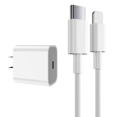 Bulk Lot New 20W Type USB C Fast Charger PD Adapter Cable For iPhone 14 13 12 11