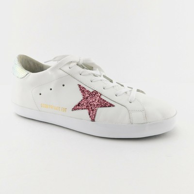 golden goose sneakers with pink star