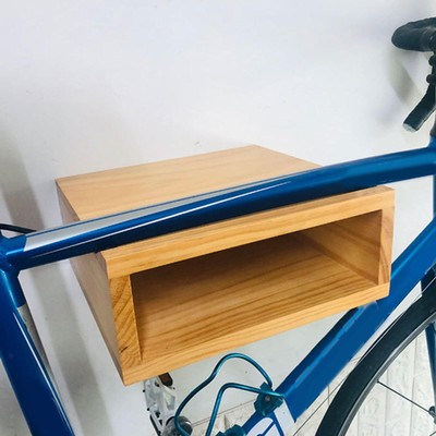 wood bike hanger