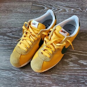 nike cortez yellow and green 