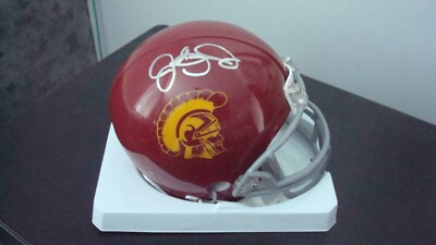 del rio football helmet JACK DEL RIO AUTOGRAPHED USC TROJANS Mini Helmet SIGNED