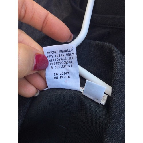Talbots wool double breasted blazer womens 4 gold button old money preppy grey - Picture 10 of 12