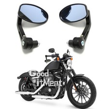 Motorcycle 7/8" Bar End Rearview Mirrors For Harley Sportster XL1200 XL883 Iron