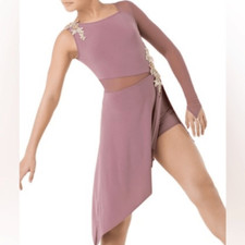 Weissman dance costume LOVE ME AGAIN 10156 Asymmetrical lavender mauve LC child