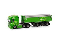 WSI Models Scania Heuvelman Gso; Scania R Highline 6x2 Twin Steer Halfpipe Tipper Trailer 3 Axle 1:50 01-4063