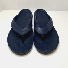 Nice Crocs Coast Flip Flop Sandal Thong MENS Size 10 Navy Blue   Ionic Comfort