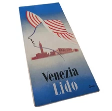 Vtg 40's Venezia Lido Italy Travel Tourism Brochure Bacci Modern Art 1940's
