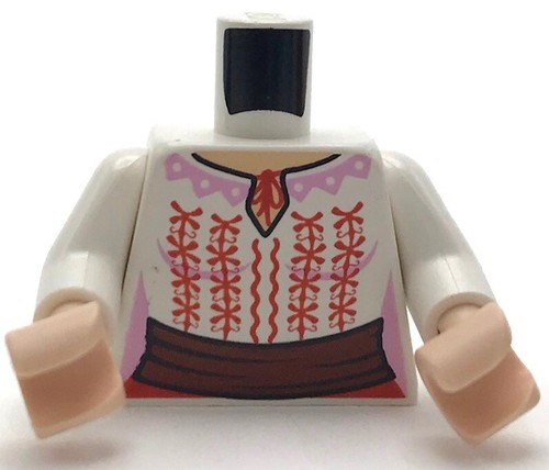 White Minifigure Torso Necklace 