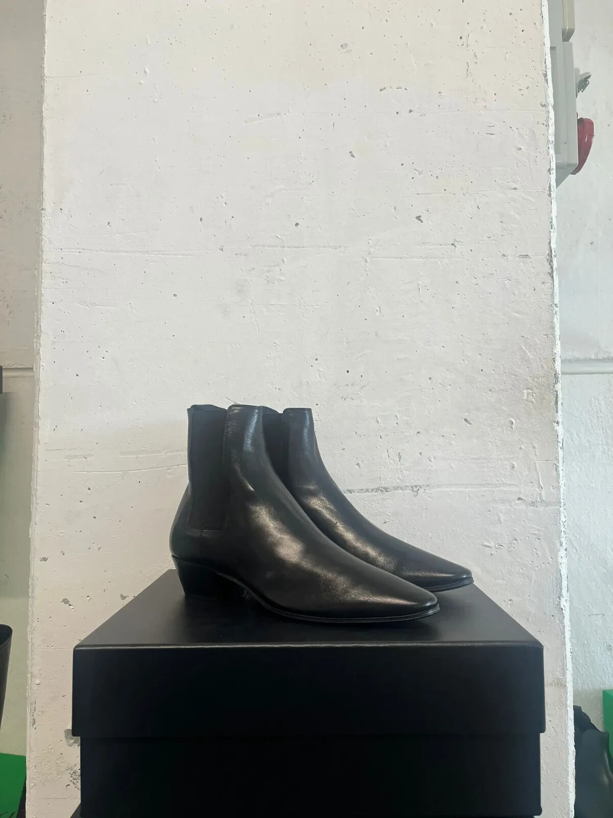 Stivali Saint Laurent Paris Q:2 Vasilli in morbida pelle nera nuovi con etichette 41