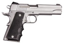 Hogue 1911 Govt. Model Black Rubber Grip with Finger Grooves 45000  - Monogrip